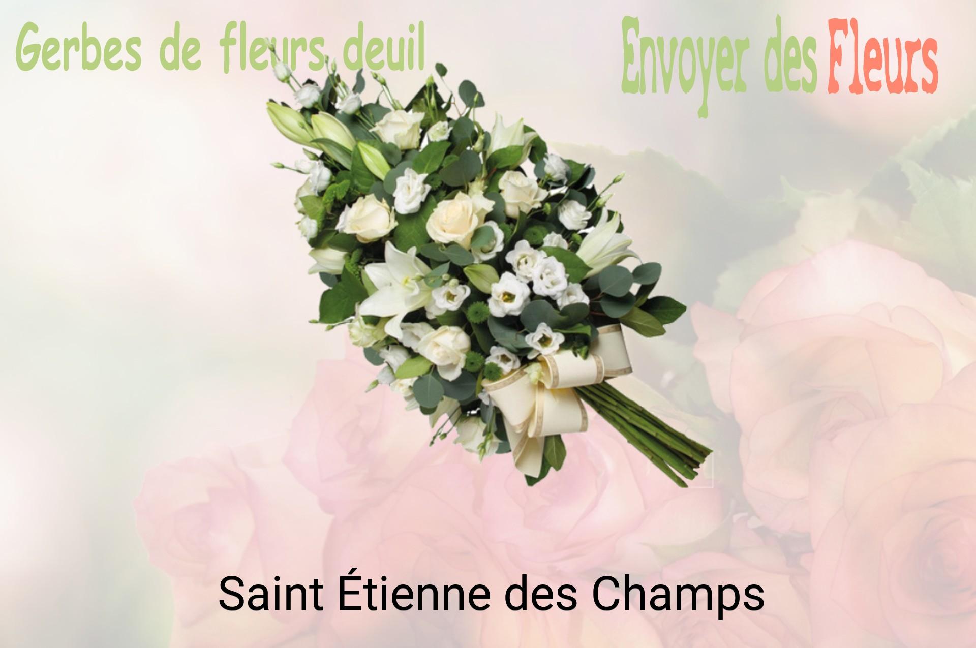Gerbe de fleurs de deuil livrée à Saint-Étienne-des-Champs